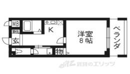 アルファクラージュくずは１間取り図面