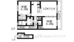 ジャルディーノ・ア・カーサ・ドゥーエ間取り図面