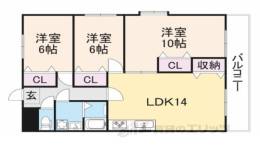 レオハイム長尾２間取り図面