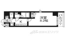 アスヴェル京都二条駅前２間取り図面