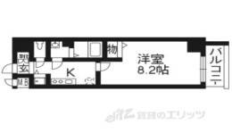 アスヴェル京都二条駅前２間取り図面