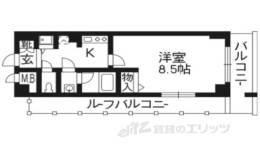 アスヴェル京都二条駅前２間取り図面