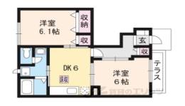 ラフィネシャトレー２番館B間取り図面