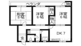 一言寺団地Ａ１棟204号間取り図面