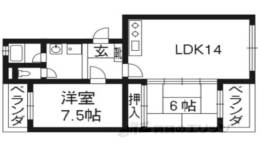 嵐山ロイアルハイツ6号棟508号室間取り図面