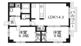 ラフィネ北くずは間取り図面