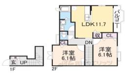 ピュア　ファウンテン　ヴィラ１間取り図面