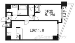 エスライズ京都河原町1106間取り図面
