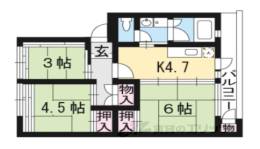 小栗栖北団地5棟間取り図面