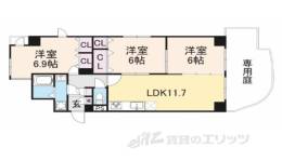 コスモ枚方公園間取り図面