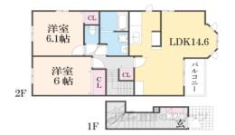 メルシー　ボンジョルネ　Ａ棟間取り図面