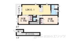 プラッツ上高砂Ｂ棟間取り図面