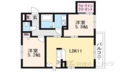 京洛舎岩倉Ｂ棟間取り図面