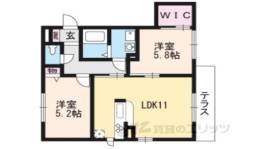 京洛舎岩倉Ｂ棟間取り図面