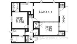 Ｌａｋｅｓｉｄｅ宝ヶ池Ａ棟間取り図面
