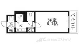 ＤＥＴＯＭ－１烏丸鞍馬口２間取り図面