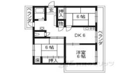 円明寺ヶ丘団地Ｌ棟201号室間取り図面