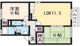 セジュール木津Ａ棟間取り図面