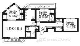 PARK HILLS OYAKE VILLA 4間取り図面