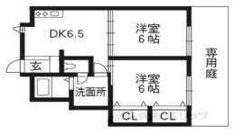 セレーナ唐崎２間取り図面