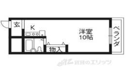中書島第４ハッコウハイツ間取り図面
