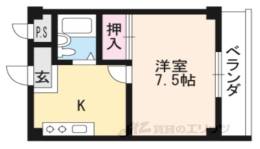 グランドコーポTAKA 1間取り図面