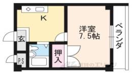 グランドコーポTAKA 1間取り図面