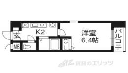 エイペックス京都新京極１間取り図面