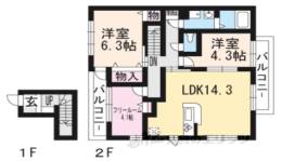 ウィンディアコリーヌＧ棟間取り図面