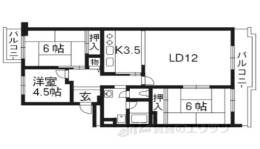 グリーンタウン槇島３号棟間取り図面