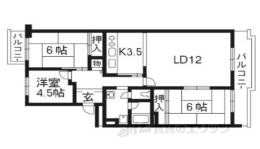 グリーンタウン槇島６号棟間取り図面
