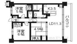 アトレ西院エルステージ３１０間取り図面