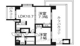 ﾗｲｼﾞﾝｸﾞｺｰﾄ京都西院ﾌﾛﾝﾃｨｱ２間取り図面