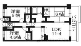 ヴィルヌーブ堀川五条間取り図面