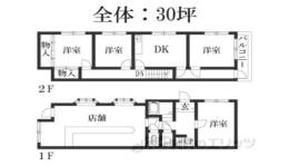 御陵四丁野町２０－８店舗間取り図面