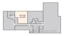 SAKURA BLD.今出川２間取り図面