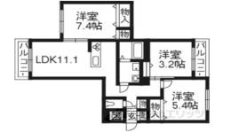 シャーメゾン伏見桂川間取り図面