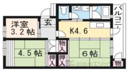 小栗栖北団地25棟間取り図面