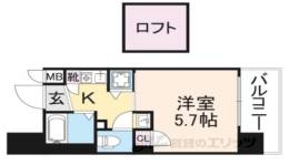 エステムコート京都河原町プレジール間取り図面
