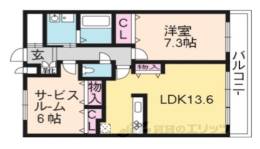 シュシュパルク太秦間取り図面