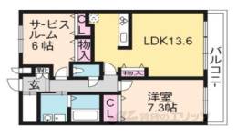 シュシュパルク太秦間取り図面