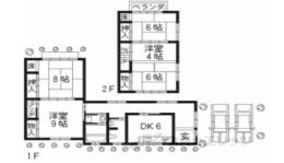 梅津神田町36貸家（公園前貸家）間取り図面