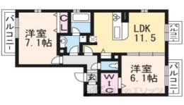 ラヴィベルセタＡ間取り図面
