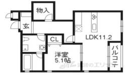 ヴィンテージマンションリューブ二条間取り図面