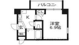 エイペックス京都新京極１間取り図面