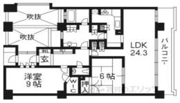 ｻﾝｸﾀｽ四条烏丸ｽﾃｨｰﾛﾚｼﾞﾃﾞﾝｽ間取り図面