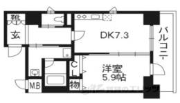 ベラジオ五条堀川３間取り図面