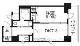 ベラジオ五条堀川３間取り図面