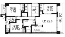 パデシオン京都駅前２番館間取り図面