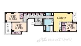 リベラ二条東洞院間取り図面